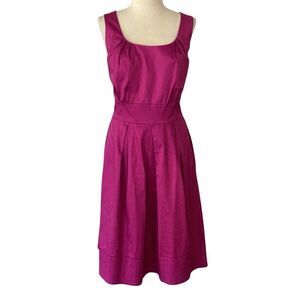 Eliza J Fit & Flare Lined Dress Women’s 16W Sleeveless Fuschia Pink
